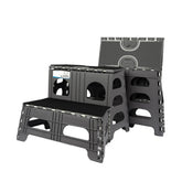 Bee Neat 2-step folding dog stairs for indoor and outdoor use with versatile access.