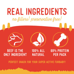 Beg & Barker air-dried liver jerky showing premium quality and flavor.