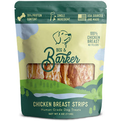 Beg & Barker chicken jerky 4oz pack β high-protein reward for dogs during training