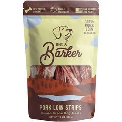 Beg & Barker pork jerky front-pack illustrating a premium training reward