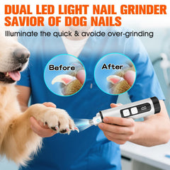BEIDUONA nail grinder with LED light illuminates nails for accuracy