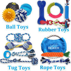 Beiker squeaky ball toy engages puppies for interactive play sessions.
