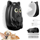 BeiyoQSZ 3in1 cat steam brush front view for easy grooming and shedding control.