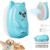 BeiyoQSZ 3 in 1 cat steam brush close-up for shedding control