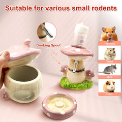 BELEATAL water bottle with stand keeps fresh water accessible for your hamster