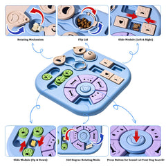 BELLEDO puzzle featuring lift-up paw lids invites nose-first exploration