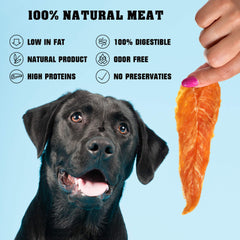 Beloved Pets chicken jerky training treats close up, high-protein chew for dogs