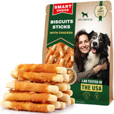 Beloved Pets dog treats biscuit stick chicken wrap for long-lasting chew sessions.