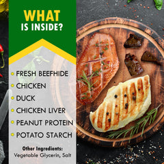 Beloved Pets duck-chicken meat slices highlight premium protein source.