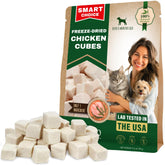 Beloved Pets freeze-dried chicken cubes packshot, high-protein treat for cats and small dogs.