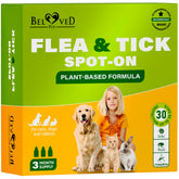Beloved Pets GreenFort NEO Spot-On packaging highlighting natural flea protection for small pets.
