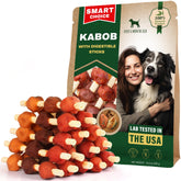 Beloved Pets Kabobs: duck-chicken closeup with high-protein ingredients.