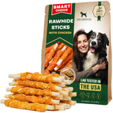 Beloved Pets rawhide-wrapped chicken chew 10.6 oz for lasting chewing sessions