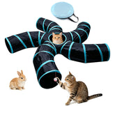 Bemodst cat tunnel in S-shape assembly offers space-saving indoor play.