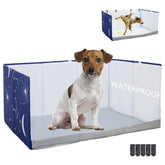 Bencacawinstyle dog litter box with blue star high walls for indoor use