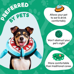 BENCMATE donut collar closeup shows durable fabric and easy cleaning
