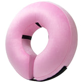 BENCMATE inflatable dog cone in pink for post-surgery protection and comfort.