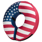 BENCMATE inflatable dog cone front view shows soft donut design for comfortable wear