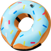 BENCMATE inflatable donut dog cone in blue supports comfort and clear vision after surgery.