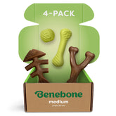 Benebone 4Pack Ball image: Durable natural rubber ball for fetch and gentle chew sessions.