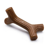 Benebone Bacon Stick in action, durable chew for aggressive chewers.