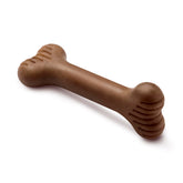 Benebone bone durable dog chew toy with real bacon, ideal for aggressive chewers.