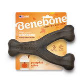 Benebone Pumpkin Spice Wishbone packaging showing limited edition fall flavor for strong chewers.