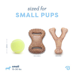 Benebone easy-grip design – paw-friendly handle helps puppies hold and explore