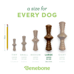 Benebone Zaggler durable chew designed to last weeks.