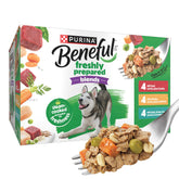Beneful Freshly Prepared Blends beef 10 oz tub with real beef shreds for a satisfying meal.