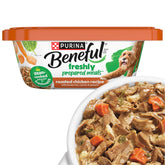 Beneful Freshly Prepared Roasted Chicken packaging highlights real ingredients for dogs.