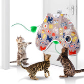 BENTOPAL moving feathers toy with concealed-feathers sparks active hunting play