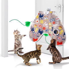 BENTOPAL moving feathers toy with concealed-feathers sparks active hunting play