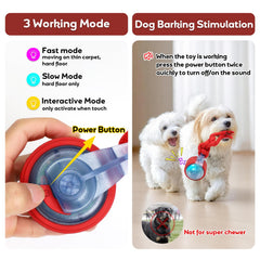 Bentopal dog ball demonstrating three modes for varied play.