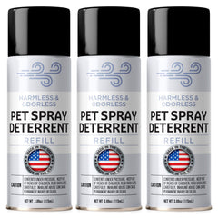 Berkland SSSCat refill three-pack sprays for humane boundary training.