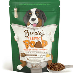 Bernie's Perfect Poop cheddar cheese package supports gut health with a tasty fiber blend.