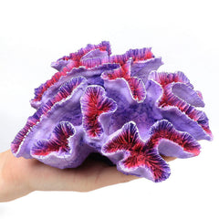 Besimple purple coral ornament for aquarium creates a natural underwater landscape.