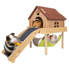 BESNEW 3-in-1 enlarged guinea pig hammock offers a cozy resting spot for your pet.