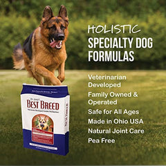 Best Breed Green-Lipped Sea Mussel in formula supports joint comfort for active large dogs.