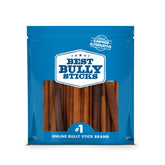 Best Bully Sticks 6inch packaging; natural beef chew great for dogs.