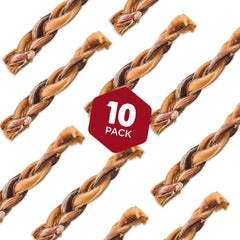 Best Bully Sticks braided texture close-up highlighting durable chew for aggressive chewers