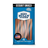 Best Bully Sticks hickory smoked jumbo bully stick close-up; natural beef chew