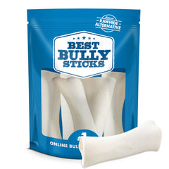 Best Bully Sticks hollow shin bone offers a long-lasting, fillable chew for dogs.