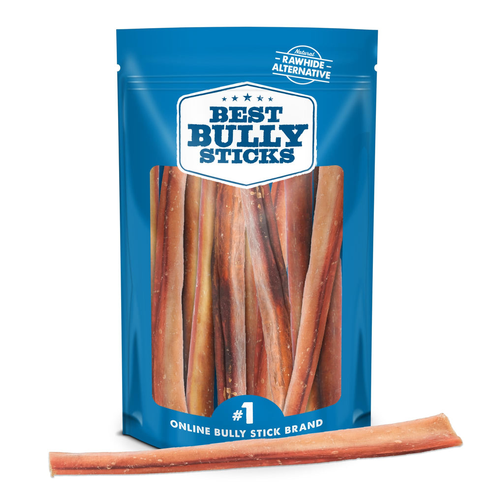 Best Bully Sticks jumbo packaging showing natural beef chews for large dogs.