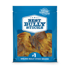 Best Bully Sticks pig ears 25-count pack for dogs β all-natural chew.