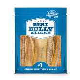 Best Bully Sticks premium 12-inch beef trachea packaging showcases all-natural, single-ingredient chew