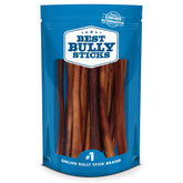 Best Bully Sticks 12-inch chews pack 10 for large dogs, long-lasting entertainment.