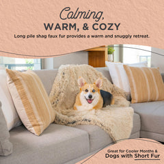 Closeup of plush faux fur from Best Friends by Sheri creates a comforting burrow feel.