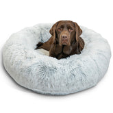 Best Friends by Sheri large 36-inch donut bed in shag fur for cozy naps.