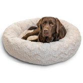 Best Friends by Sheri donut bed oyster, top view, cozy curling support